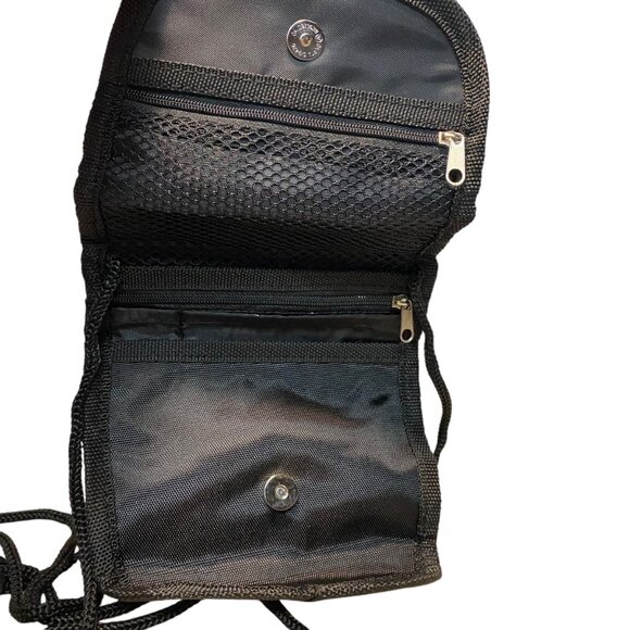 Travel Wallet Black Crossbody Adjustable Strap Versatile Bi-Fold Design MoDA - Picture 6 of 6